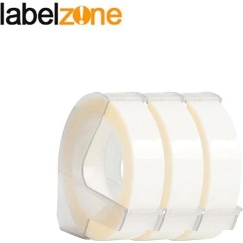 3Rolls Dymo 9mm*3m Black Embossing Label Tape Compatible Dymo 1610 Manual Label Machine for Motex E101 Label Makers Ribbon