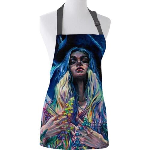 The Rustle of Narwhals Wings Print Apron Print Unisex Kitchen Bib with Adjustable Neck for Cooking Gardening