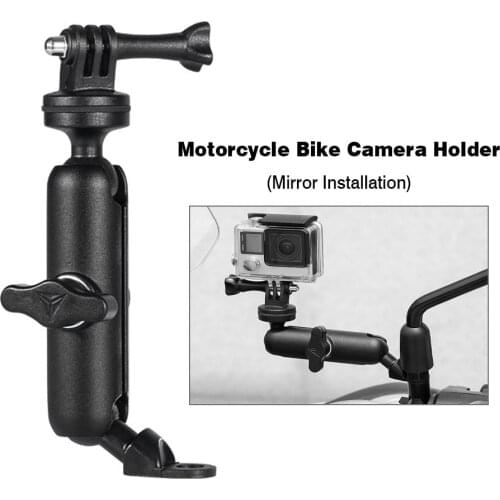 Motorcycle Rearview Mirror Bracket Handlebar Mount Camera Stand Holder Stand Bracket DV dashcam Mount Support 2021