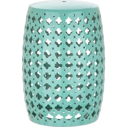 Indoor ceramic Antique drum porcelain garden stool Glazed hand painted round ceramic furniture stool ceramic