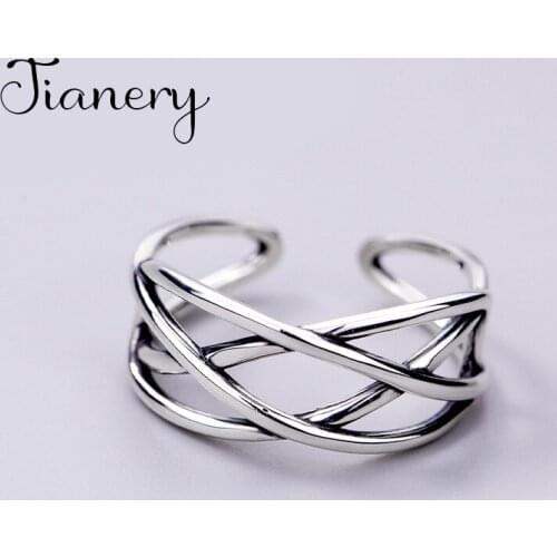 Personality Gothic Boho Cross Chains Rings For Women Lady Charm Engagement Jewelry Girls Open Finger Knuckle Rings 2021