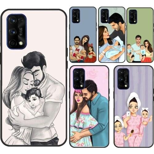 Mom Dad baby family For Realme 8 Pro C3 C11 C15 GT Neo 6 7 Q3 Pro Phone Case For OnePlus 8T 9R 8 9 Pro Nord