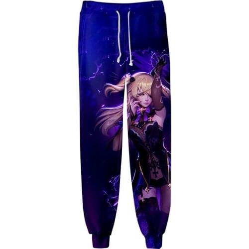 2020 Genshin Impact 3D Printed Sweatpants Fashion Jogger Pants Streetwear Harajuku Slim Men/Women Warm Pants Trousers