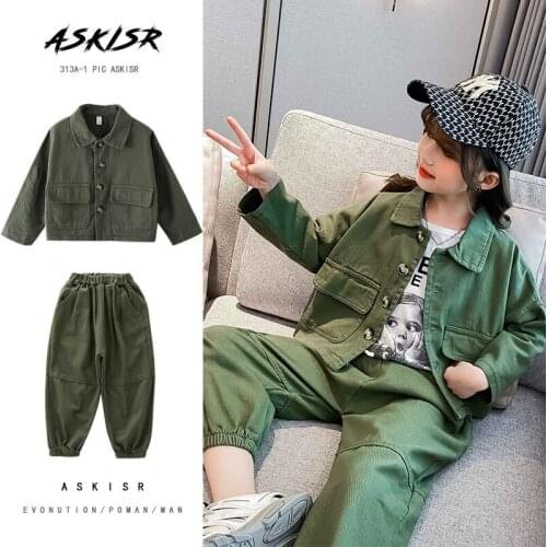 Teen Girls Clothing Set 2021 Spring New Kids Clothes Denim Jackets Pants Suit for Children Clothes School Outfits 10 12 Years