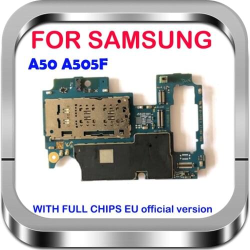 64GB 128GB For Samsung Galaxy Tab A50 Motherboard A505F/FN Unlock with full chips MB Logic Board With Android System Good tested