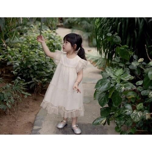 2020 new summer girls fashion dress Shiny gold silk yarn braid princess dress 2 styles girl clothes