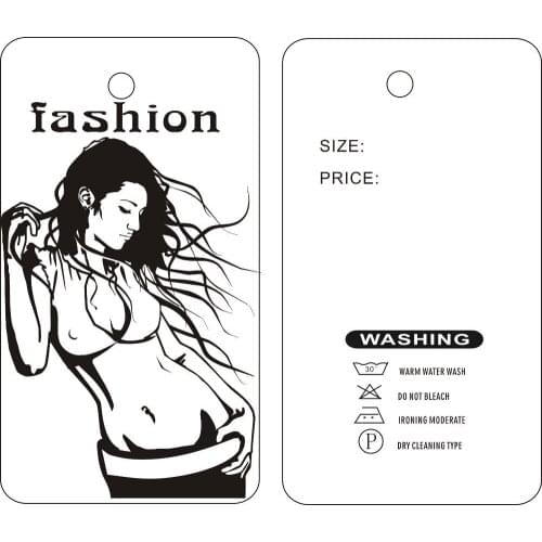 Custom 500PCS clothes tags s ,print your logo on tags 300gsm Paper J1