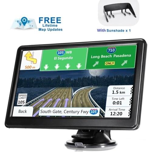 Car Truck GPS Navigation System 7 Inch Capacitive Touch 256M 8G With Sunshade Free Maps
