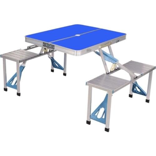 Folding outdoor table stalls push the exhibition industry portable folding simple picnic small table dining table and chairs