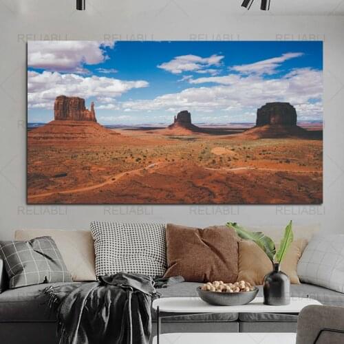 Modern Canvas Painting Landscape Poster and Print Desert Valley Wall Art Wall Pictures For Living Room Home Decoration No Frame