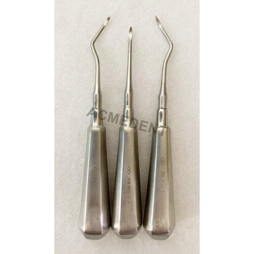 Dental Straight Surgery Extracting Extraction Apical Root Tip Elevator 3Pieces/kit