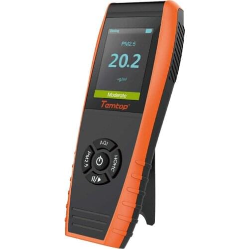 Temtop LKC-1000E Air Quality Detector Professional Formaldehyde Monitor Detector with HCHO/PM2.5/PM10/Particles/AQI