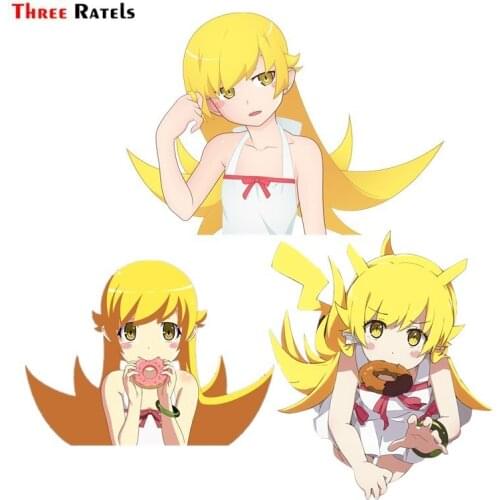 Three Ratels FC677 Anime Oshino Shinobu Monogatari Series Car Stickers for mercedes road bike decal