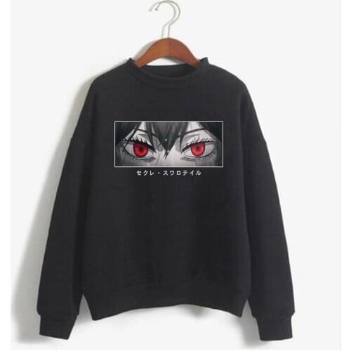 Hip Hop Sweatshirt Black Clover Casual Tops Long Sleeves Hoodie Sweatshirt Autumn Man Cloth Unisex