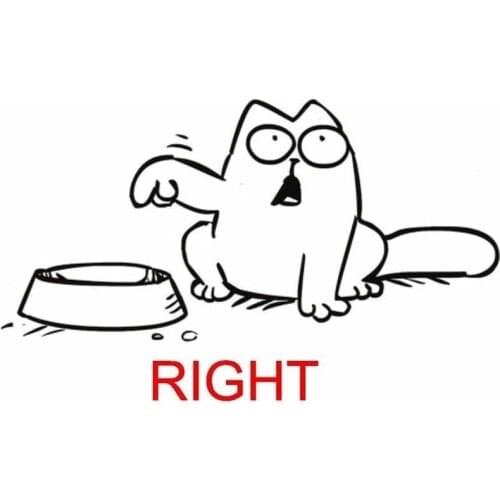 Funny Cat Feed Me Decal Car Stickers Cute Waterproof PVC Laptop Suitcase Motorcycle Auto Sunscreen Decoration Sticker