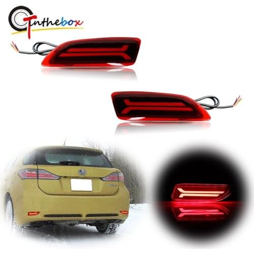 Rear Bumper Reflector LED Lights For 2011-2013 Toyota Corolla Lexus CT200h Tail Brake/Rear Fog Lamp,Sequential Turn Signal Light