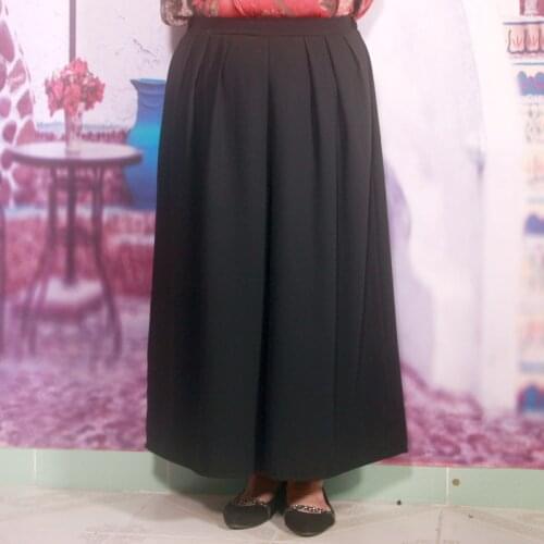 Office lady summer chiffon wide leg pants for women ankle length 5xl 6xl 7xl plus size elastic high waist pants woman pants H402