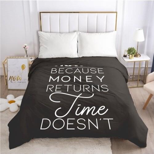1PC 3D Duvet Cover with Zipper Comforter/Quilt/Blanket Cover 155x220 210x210 3D Nordic Bedding letter Customize any size design