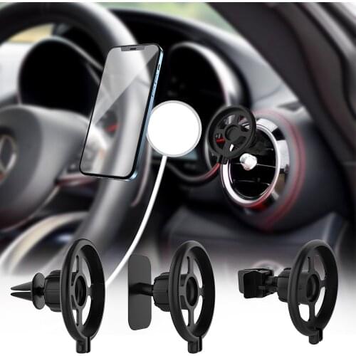 1 Pc Black Car Phone Mount Air Vent Car Mount Charger Holder Designed For Magsafe Charger Car Phone Charging Dock