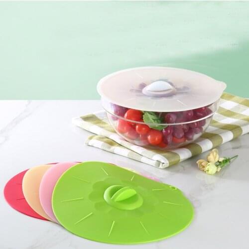 1pcs large food silicone fresh-keeping lid sealing lid reusable microwave oven bowl lid cooking pot lid kitchen tool accessories