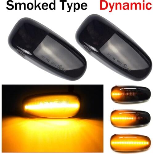 2pcs For Mercedes Benz W210 W202 CLK W208 SLK R170 W638 LED Dynamic Turn Signal Light Flowing Water Side Marker Indicator