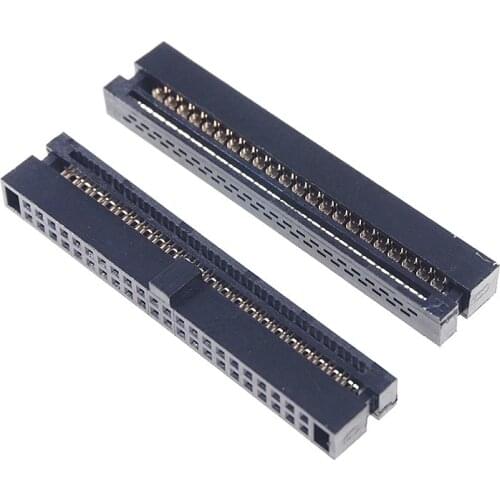 200 Pcs 0.050" 1.27mm 44 Pin dual Row IDC Connector 2x22 P 44 position Rectangular Female Socket Receptacle Ribbon Cable