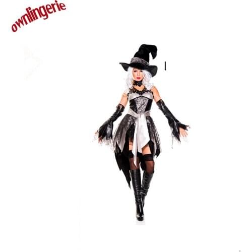2017 new arrive Sexy Witch Costume Deluxe Adult Womens Magic Moment Costume with hat
