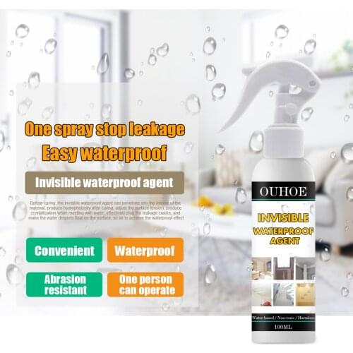 30/100ML Waterproof Agent Anti-Leakage Agent Nano Permeable Spray Glue Roof Water Seepage Repair Agent