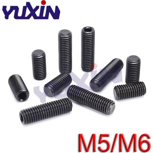 300Pcs/200Pcs M5 M6*L Alloy Steel Grade 12.9 DIN913 High Tensile Flat Point Set Grub Screw
