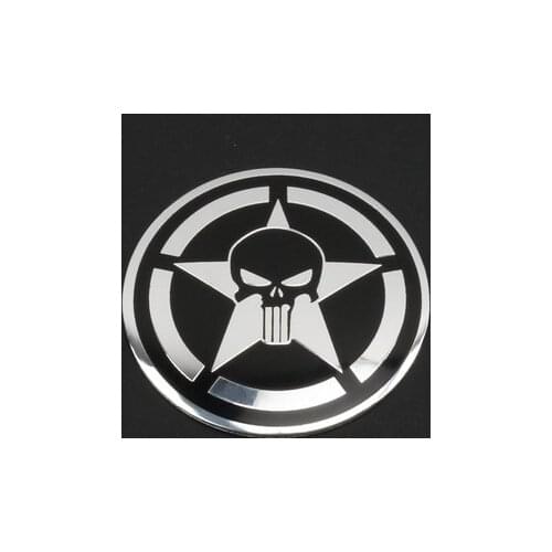 4Pcs 56mm Skull Bone Auto Wheel Center Hub Cap Badge Emblem Decal Sticker Car Accessories