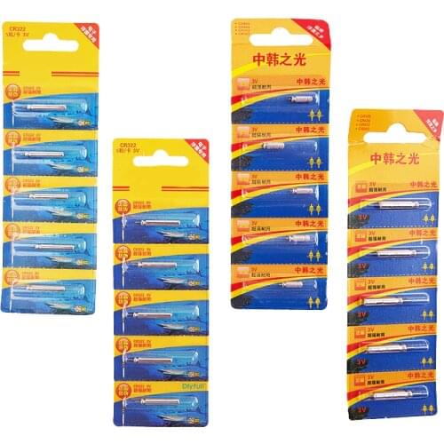 5 pcs/lot CR322 CR311 CR316 Night Fishing Float Battery Lithium Electronic Battery Luminous Float Fishing Accessory