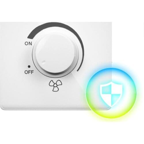 86 Type Ceiling Fan Adjustment Stepless Speed Controller Wall Dimmer Switch 220V 10A L69D