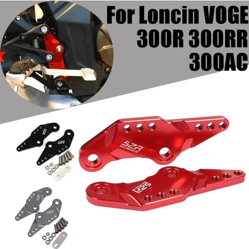 For Loncin VOGE 300R 300RR 300AC Motorcycle Accessories Front Foot Pedal Raise Back Shift Bracket Foot Rest Support Bracket
