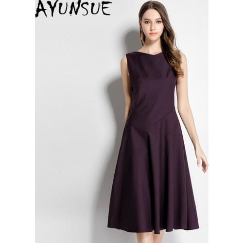 AYUNSUE Fashion Vintage Dress Female Midi Elegant Dress 2021 Spring Summer Woman Clothes Party Dresses for Women Ropa De Mujer