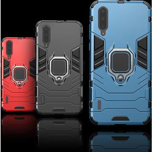 For Xiaomi Mi A3 Case 4 in 1 Armor PC Cover Finger Ring Holder Phone Case For Mi A 3 Mi CC9 CC 9e Cover Shockproof Bumper Shell