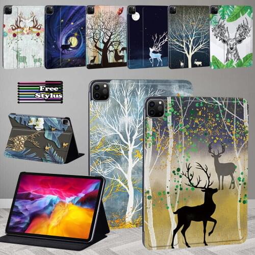 Deer Pattern Case for Apple IPad Air 4 10.9" New Anti-fall Flip Pu Leather Stand Cove Tablet Case for Air 3 10.5"/Air 2/Air 1