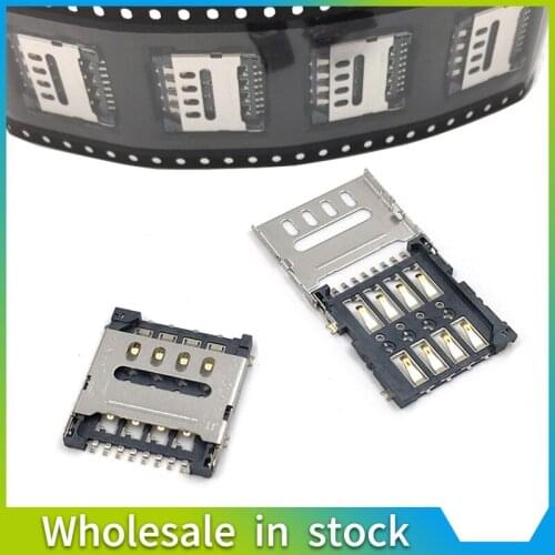 Kid Smart Watch GPS Navigation Micro SIM Flip Bar 8PIN Card Socket Connector Patch Type LCN Slot Tray Holder Adapter Motherboard