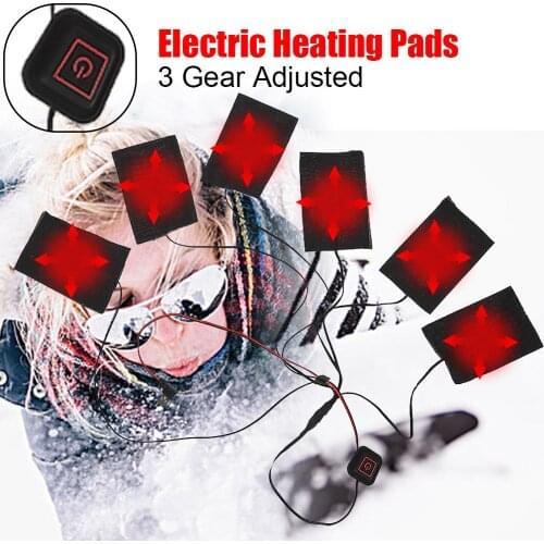 USB Charged Clothes Heating Pad 5V Electric Heating Sheet With 3 Gear Adjustable Temperature Heating Warmer Pad For Vest Jacket