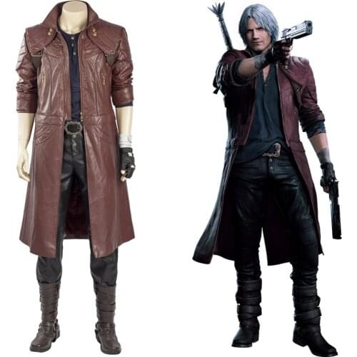 DmC 5 Dante Cosplay Costume coat Outfit Video Game DmC Cosplay Costume coat