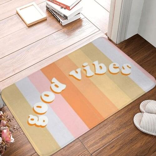 Good Vibes Only Doormat Carpet Mat Rug Polyester Anti-slip Floor Decor Bath Bathroom Kitchen Living Room 40*60