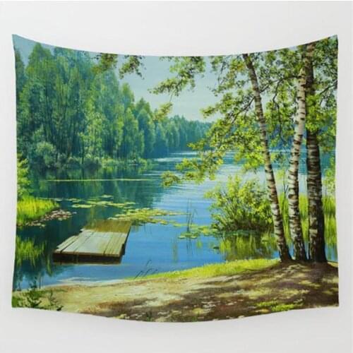 Summer River Tapestry Wall Hanging Tapestry