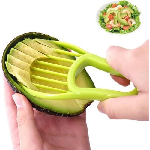 Avocado Slicer Shea Corer Butter Fruit Peeler Cutter Pulp Separator Plastic Knife Kitchen Vegetable Tools Home Accessory 3-in-1