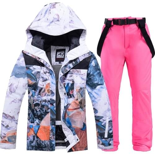 Ski Suit for Women High Quality Winter Ski Jacket+Pants Womens Warm Waterproof Windproof Skiing and Snowboarding Suits Ski Set