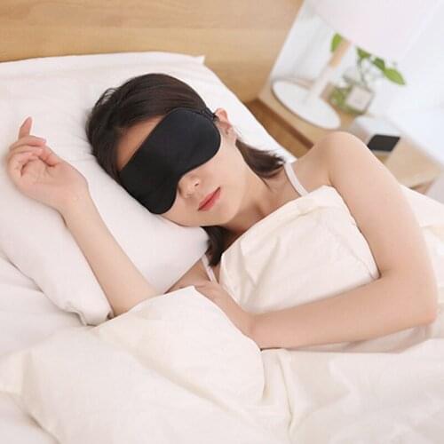 Natural Pure Silk Sleep Mask Healthy Sleeping Eye Mask Eyeshade for Travel Eye Patch Smooth Eyepatch Cover Shade Blindfold Black