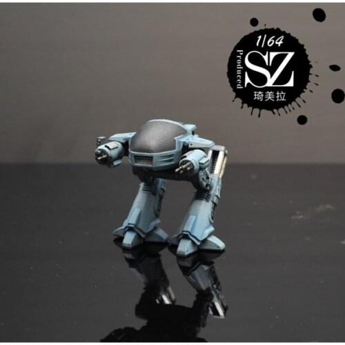 1/64 Scale Resin Die-casting Miniature Character Model Robot Police Murphy Decoration Collection Decoration Scene Layout Toy