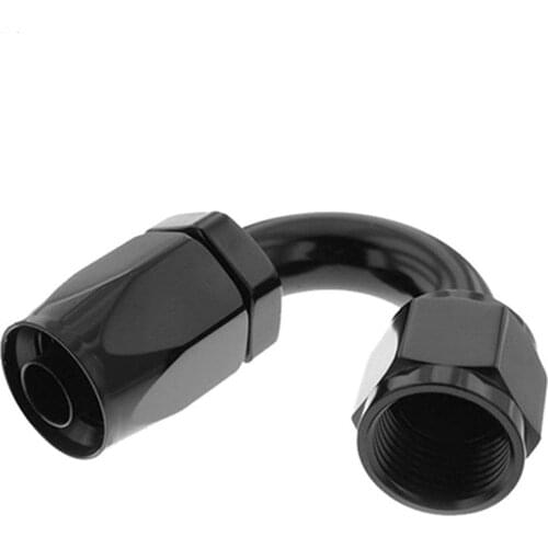 0/45/90/180 Degree Aluminum Swivel Hose End Fitting Reuseable Fuel Line Adapter for Nylon Braided Braided AN Hose