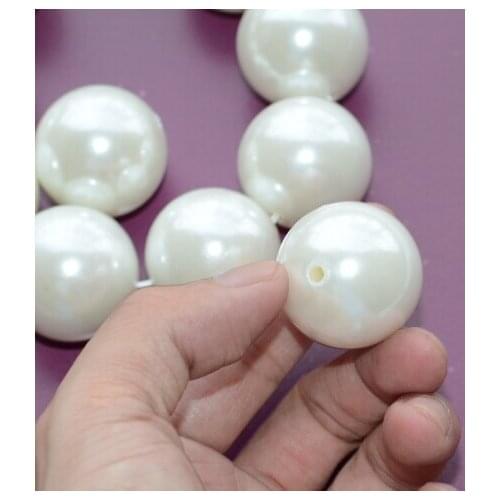 Wholesale fancy pearl beads with one holes 25mm 50pcs/lot,sew on pearl beads loose bridal Hand bouquet/shoes decoration/hair