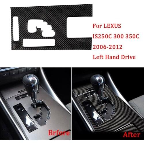 For LEXUS IS250 300 350C Carbon Fiber Car Center Control Gear Shift Panel Decorative Sticker Interior Trim Accessories2006-20118