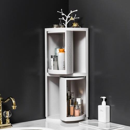 Plastic 360 Rotating Bathroom Kitchen Storage Rack Organizer Shower Shelf Kitchen Tray Holder Washing Shower Organizer