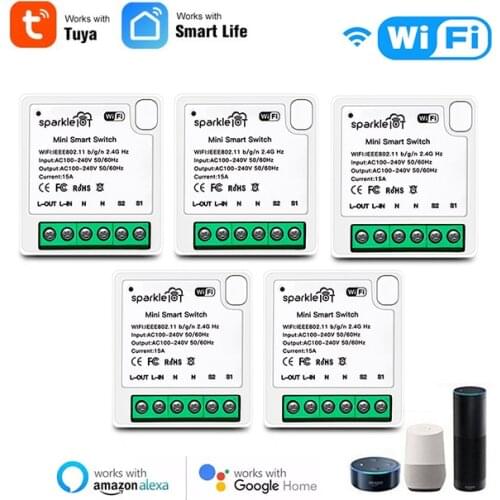 Portable Wireless Tuya 2-way Wifi Switch 16A AC110-240V APP Remote Timer Smart Home Automation Work With Alexa Google Home